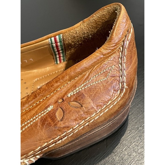VTG Galizio Torresi Stitched Leather Loafers Men’s EU 43/US 10 Made In Italy - Picture 10 of 14